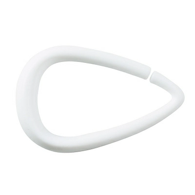 1 Кольца для штор Spirella Drop, 12шт, пластик, цвет белый